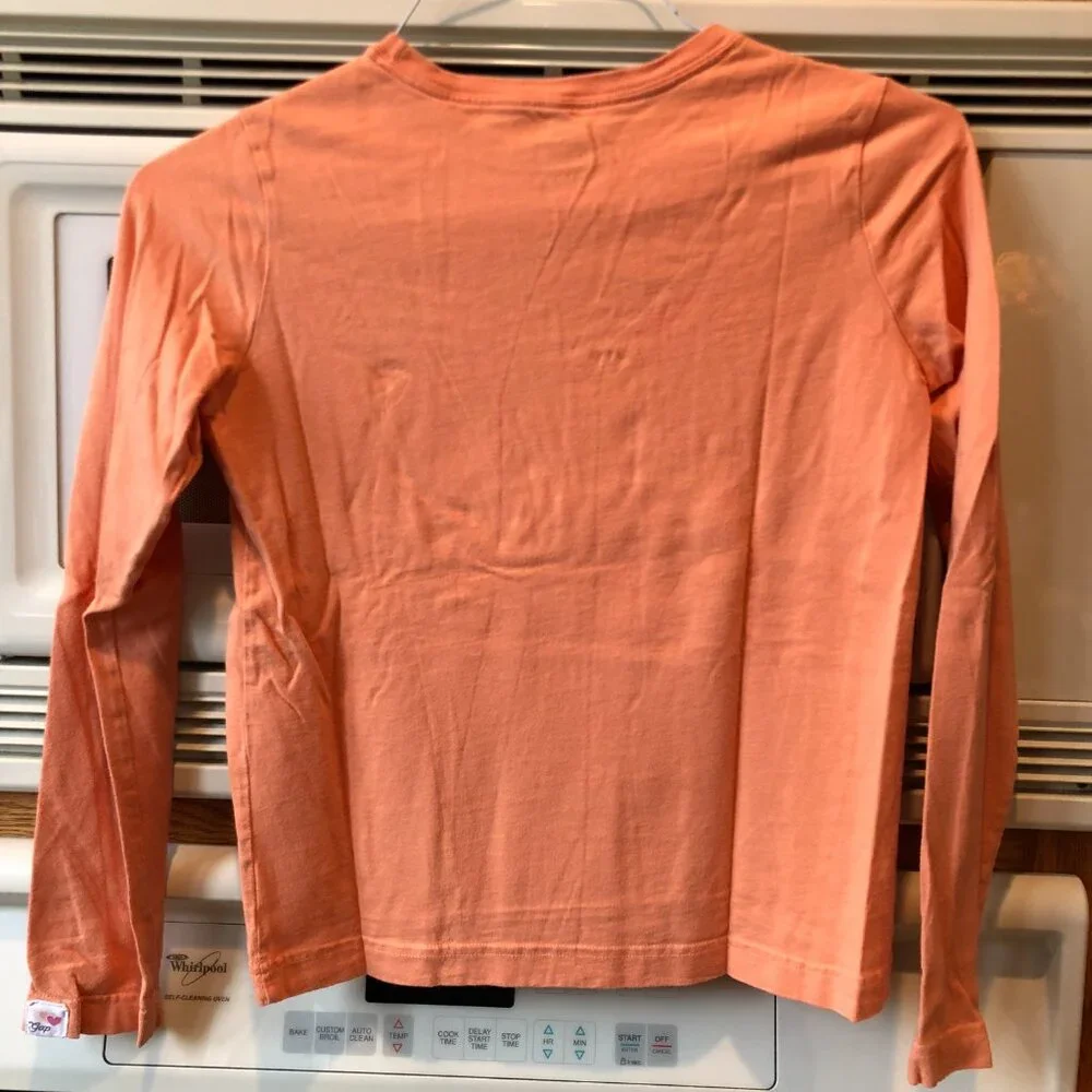 Gap Kids Girls Orange T Shirt Long Sleeves Orange XL (12)
